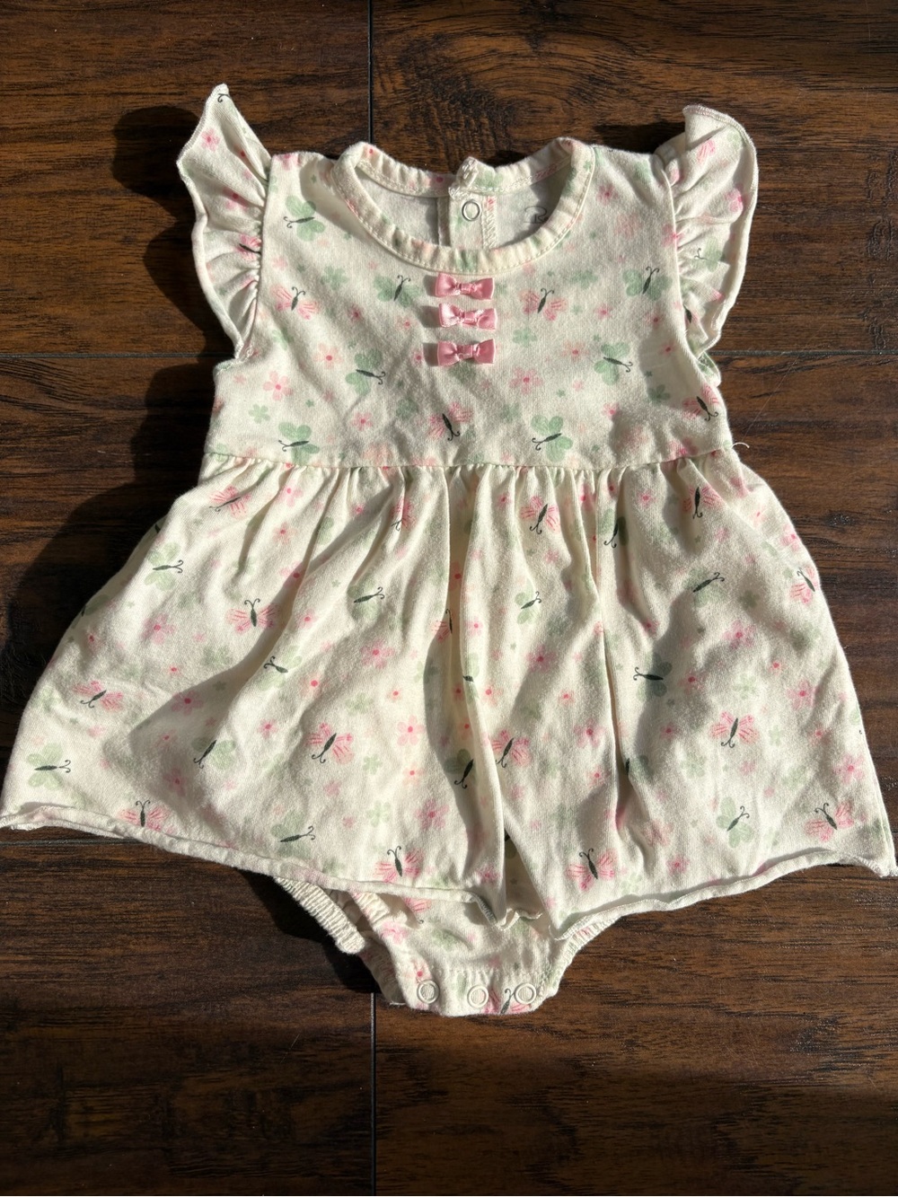 Rene Rofe Butterfly Dress Romper 3-6M